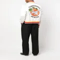 Casablanca Orbite Autour De L'Orange satin jacket - White