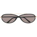 TOM FORD Eyewear round-frame oversize sunglasses - Black