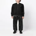 Karl Lagerfeld logo-print zip-up bomber jacket - Black