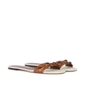 ETRO studded leather slides - Brown