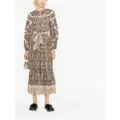 Ulla Johnson abstract-print belted maxi dress - Neutrals