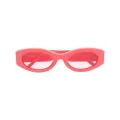 Linda Farrow x The Attico Berta rectangle-frame sunglasses - Pink