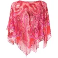 ETRO paisley-print asymmetric blouse - Pink
