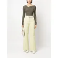 Victoria Beckham Alina tailored flared trousers - Green