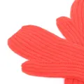 Pringle of Scotland ribbed knit cashmere gloves - Red