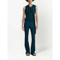 Dion Lee Angled ribbed flared trousers - Blue