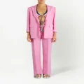 ETRO button-fastening linen-silk blazer - Pink