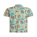 ETRO all-over graphic-print polo shirt - Blue