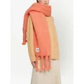 Jil Sander logo-patch detail knit scarf - Pink
