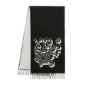 ETRO intarsia-knit wool scarf - Black
