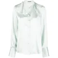 Jil Sander asymmetric silk blouse - Green