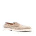 Tod's ridged-sole suede loafers - Grey