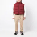 Lacoste logo-patch padded gilet - Red
