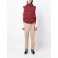 Lacoste logo-patch padded gilet - Red