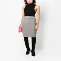Christian Dior Pre-Owned 1990s houndstooth-pattern pencil skirt - Grey