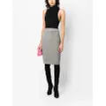Christian Dior Pre-Owned 1990s houndstooth-pattern pencil skirt - Grey