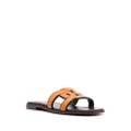 Tod's leather logo strap sandals - Orange