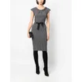 Christian Dior Pre-Owned 2010 belted knitted dress - Black