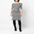 Christian Dior Pre-Owned 2010 houndstooth-pattern top and skirt set - Black