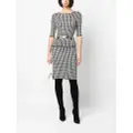 Christian Dior Pre-Owned 2010 houndstooth-pattern top and skirt set - Black
