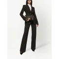 Dolce & Gabbana pinstriped wide-leg trousers - Black