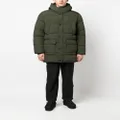 Calvin Klein logo-patch hooded puffer coat - Green