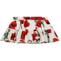 Dolce & Gabbana Kids floral-print cotton skirt - White