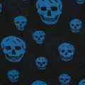 Alexander McQueen skull-print frayed-edge scarf - Black