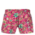 ETRO floral-print drawstring swim shorts - Pink
