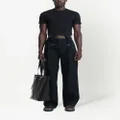 Dion Lee short-sleeved garter T-shirt - Black