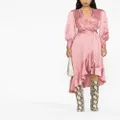 ZIMMERMANN ruffle-trim silk dress - Pink