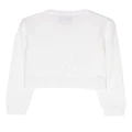 Simonetta fine knit buttoned cardigan - White