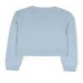 Simonetta fine knit long-sleeve cardigan - Blue