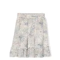 Simonetta ditsy floral ruffled skirt - Neutrals