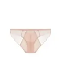 Calvin Klein lace-panel bikini brief - Brown
