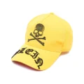 Philipp Plein skull-print detail baseball cap - Yellow