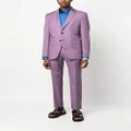 Philipp Plein logo-plaque single-breasted suit - Purple
