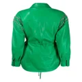 Philipp Plein stud-embellished leather shirt - Green
