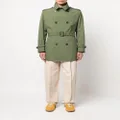 Mackintosh double-breasted belted trench coat - Green