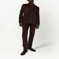 Dolce & Gabbana double-breasted suede blazer - Brown