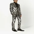 Dolce & Gabbana zebra-print lamé jacquard trousers - Black