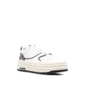 Love Moschino logo-print platform sneakers - White