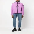 Moncler logo-patch hooded jacket - Purple