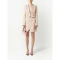 Giambattista Valli check-print high-waist mini skirt - Pink