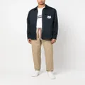 Moncler logo-patch drawstring chinos - Neutrals