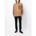 Emporio Armani corduroy-detail shirt jacket - Brown