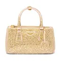 Prada Galleria crystal-embellished satin mini bag - Gold