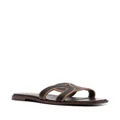 Tod's leather logo strap sandals - Black
