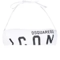Dsquared2 Icon-print halterneck bikini top - White