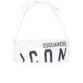 Dsquared2 Icon-print halterneck bikini top - White